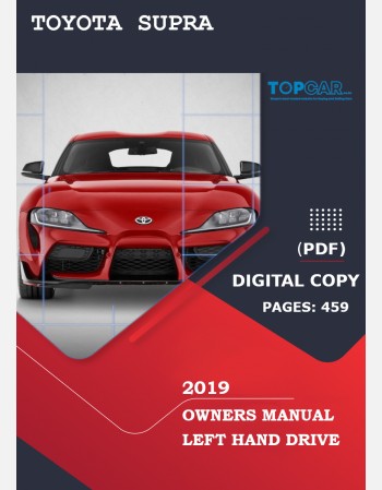 toyota supra 2019 owners manual
